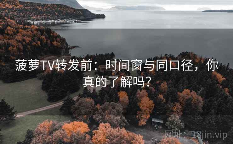 菠萝TV转发前:时间窗与同口径,你真的了解吗? 菠萝TV转发前:时间窗与同口径,你真的了解吗?