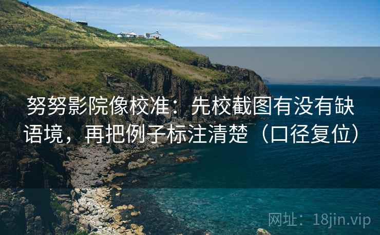 努努影院像校准：先校截图有没有缺语境，再把例子标注清楚（口径复位）