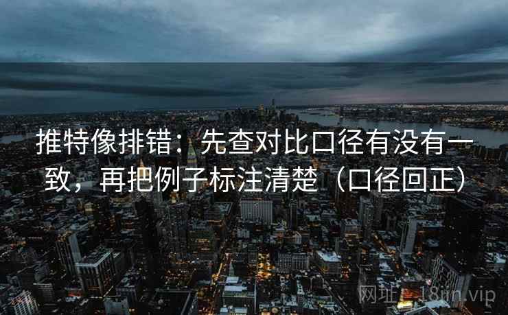 推特像排错：先查对比口径有没有一致，再把例子标注清楚（口径回正）